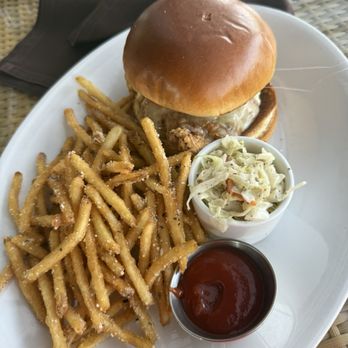 Rosewood Grill - Crispy chicken sandwich with fries - American Near Me - Strongsville, Ohio Rosewood Grill - Crispy chicken sandwich with fries - American Near Me - Strongsville, Ohio