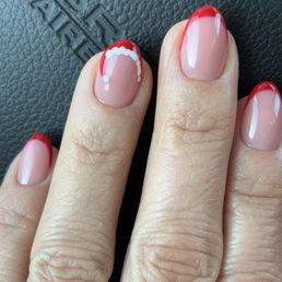 Joselyn did my Santa nails!
