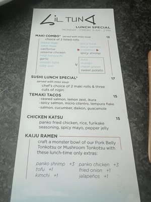Menu photo 1 Screaming Tuna Mequon Mequon, WI Menu photo 1 Screaming Tuna Mequon Mequon, WI