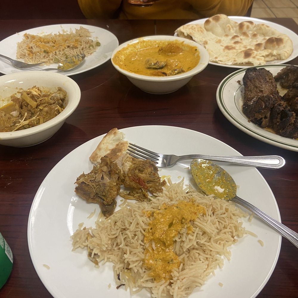 a variety of food items on a table
