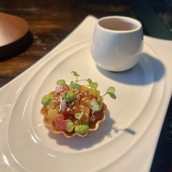Vida - Amuse Bouche (tuna and gazpacho) - New American Near Me - Indianapolis, Indiana