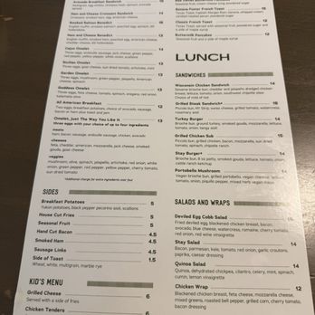 Stay Cafe - Menu - Breakfast & Brunch Near Me - Chicago, Illinois Stay Cafe - Menu - Breakfast & Brunch Near Me - Chicago, Illinois