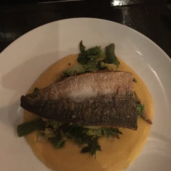 Amaranto Mexican Restaurant - Mackerel w veggies over butternut squash purée - Mexican Near Me - Brooklyn, New York Amaranto Mexican Restaurant - Mackerel w veggies over butternut squash purée - Mexican Near Me - Brooklyn, New York
