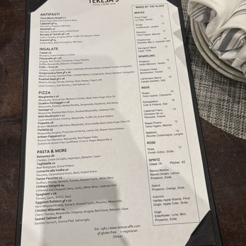 Teresa's Pizza Wine Bar - Menu - Italian Near Me - Princeton, New Jersey Teresa's Pizza Wine Bar - Menu - Italian Near Me - Princeton, New Jersey