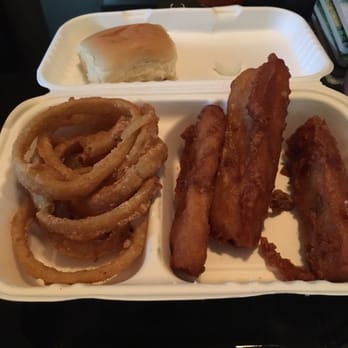 Chicken Shack - Cod snack with onion rings - Fast Food Near Me - Royal Oak, Michigan