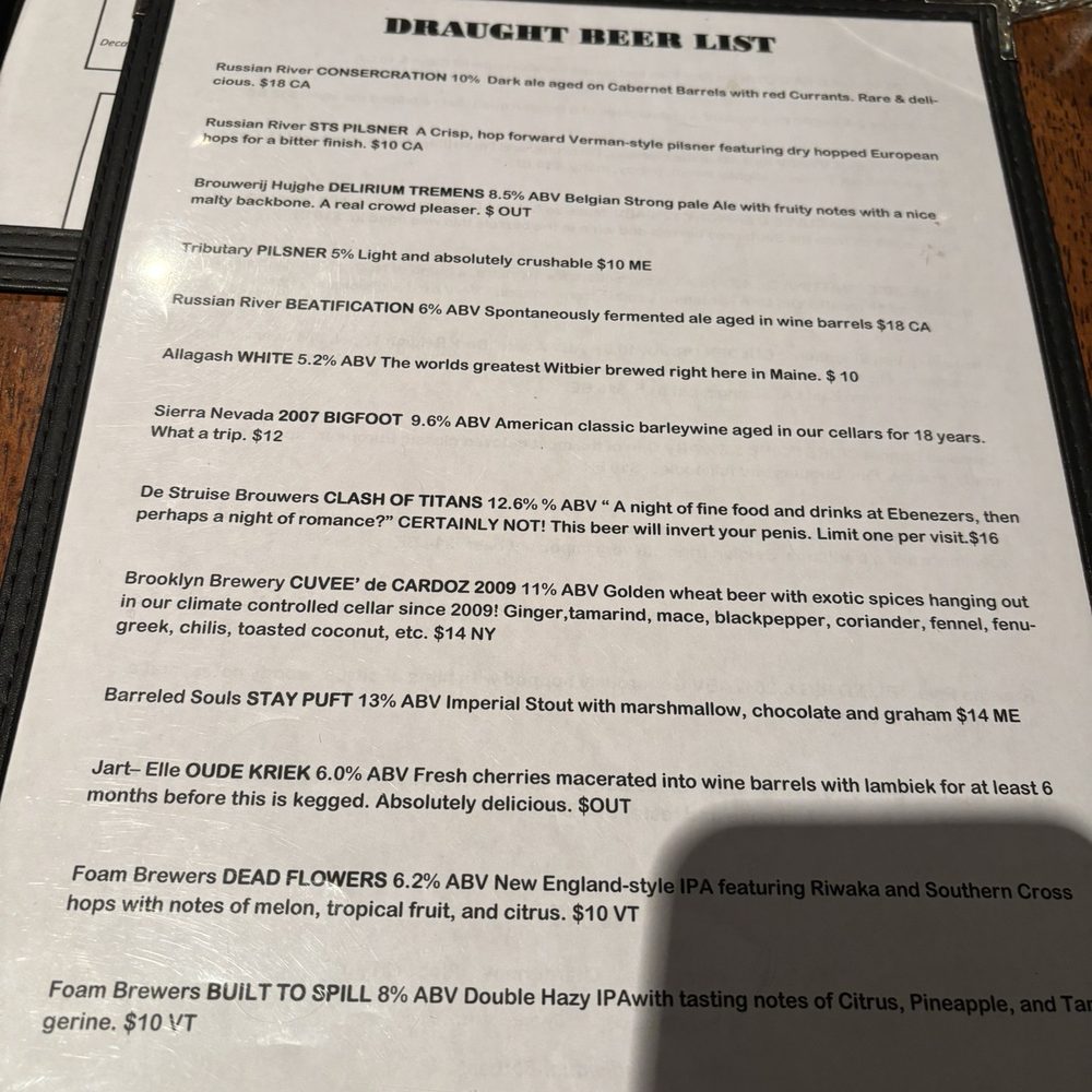 Ebenezer's Pub & Restaurant - Beer list - Pubs Near Me - Lovell, Maine Ebenezer's Pub & Restaurant - Beer list - Pubs Near Me - Lovell, Maine