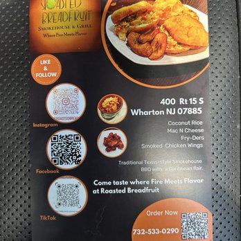 Roasted Breadfruit Smokehouse and Grill - A hint as to what we would be eating #1 - Smokehouse Near Me - Wharton, New Jersey Roasted Breadfruit Smokehouse and Grill - A hint as to what we would be eating #1 - Smokehouse Near Me - Wharton, New Jersey