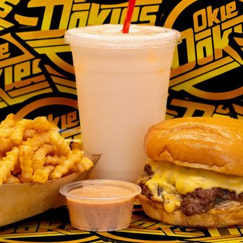 Okie Dokies - Primo Combo. Okie Dokie, Fries, choice of Dirty Soda - Burgers Near Me - Sacramento, California Okie Dokies - Primo Combo. Okie Dokie, Fries, choice of Dirty Soda - Burgers Near Me - Sacramento, California