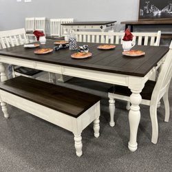 McGregors Furniture and Mattress - Get that Midwest look while sharing your day at the dinner table!