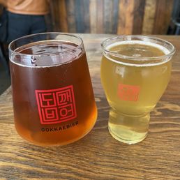 Kimchi Sour on the left & Yuza Blonde on the right