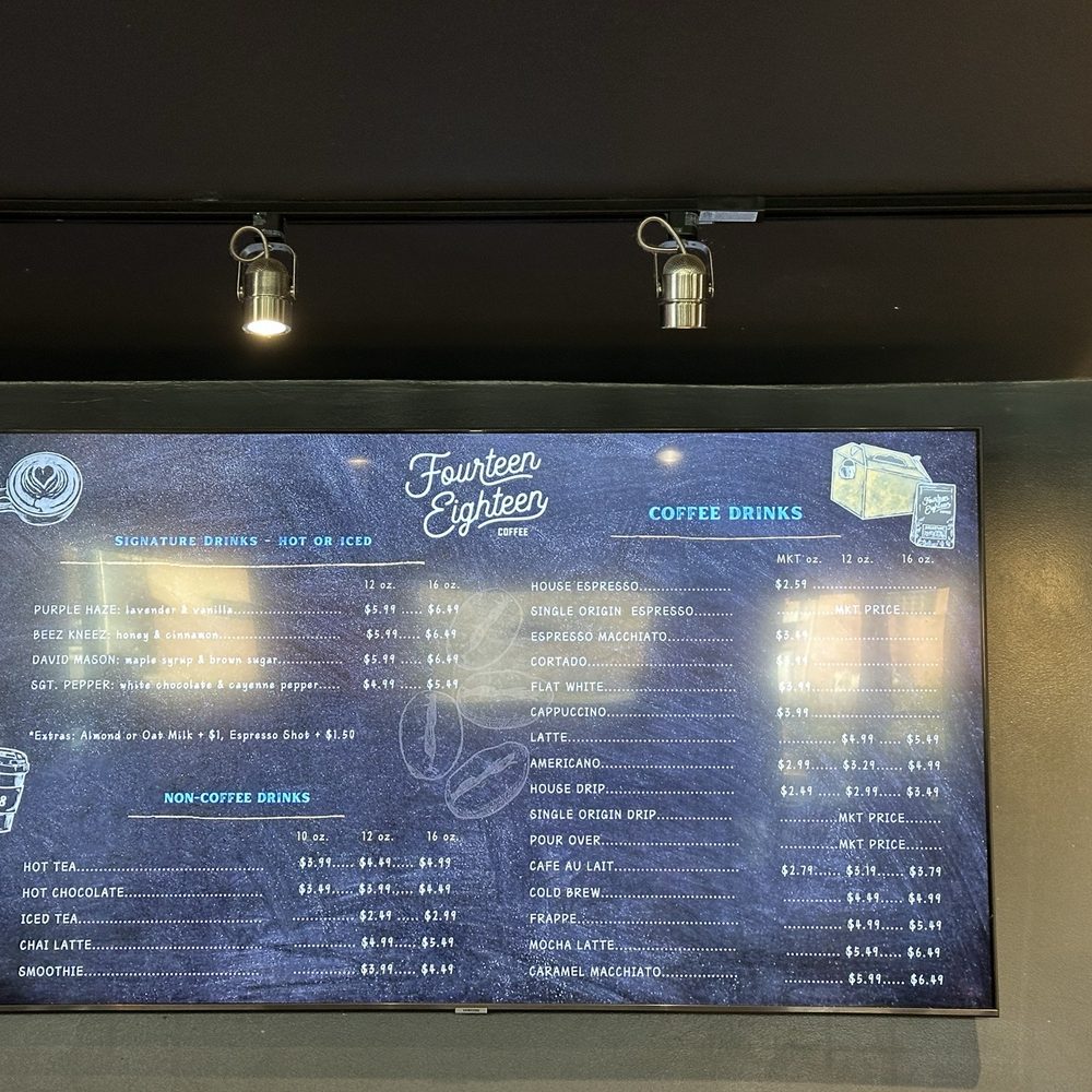 1418 Coffee - Signature drinks hot or cold and non-coffee drinks. - Coffee & Tea Near Me - Celina, Texas 1418 Coffee - Signature drinks hot or cold and non-coffee drinks. - Coffee & Tea Near Me - Celina, Texas