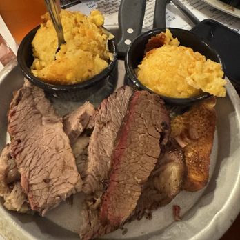 Shiver's BBQ - Beef Brisket Platter (sides: Cornbread Soufflé and Cheesy Hashbrown Casserole) - Barbeque Near Me - Homestead, Florida Shiver's BBQ - Beef Brisket Platter (sides: Cornbread Soufflé and Cheesy Hashbrown Casserole) - Barbeque Near Me - Homestead, Florida