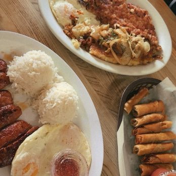 The Pantry - Longaniza, #5. Two Eggs with Corn Beef Hash, Lumpia - Breakfast & Brunch Near Me - San Mateo, California