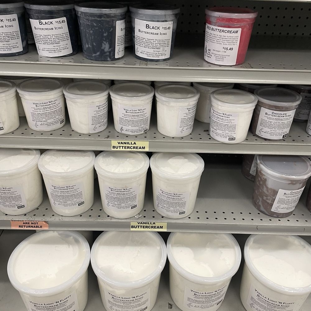 ABC Cake Decorating Supplies - Buttercream tubs - Party Supplies Near Me - Phoenix, Arizona