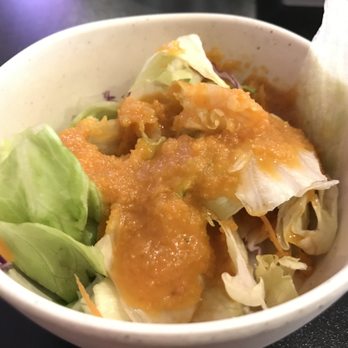 Koji Sushi - Complimentary salad. Loved the sauce. - Sushi Bars Near Me - McKinney, Texas Koji Sushi - Complimentary salad. Loved the sauce. - Sushi Bars Near Me - McKinney, Texas