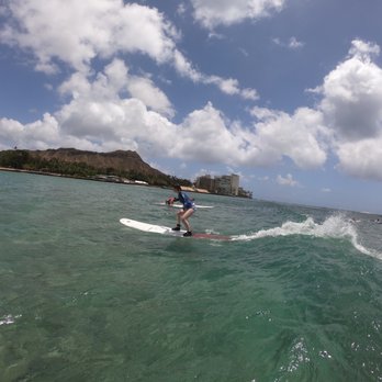 Ohana Surf Project - 11 year old girl gets up rides a wave thanks to Chelsea, our awesome instructor. - Surf Schools Near Me - Honolulu, Hawaii Ohana Surf Project - 11 year old girl gets up rides a wave thanks to Chelsea, our awesome instructor. - Surf Schools Near Me - Honolulu, Hawaii
