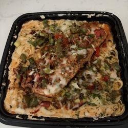 Salmon Cajun Alfredo Pasta