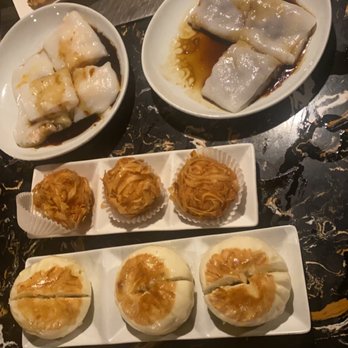 Triumph Valley - the rice rolls (up top) were tasty! pan fried buns were too. The 'pear' at the bottom is what other places know as the football - Dim Sum Near Me - Renton, Washington Triumph Valley - the rice rolls (up top) were tasty! pan fried buns were too. The 'pear' at the bottom is what other places know as the football - Dim Sum Near Me - Renton, Washington