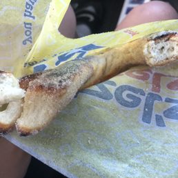 A burnt pretzel. A burnt pretzel.