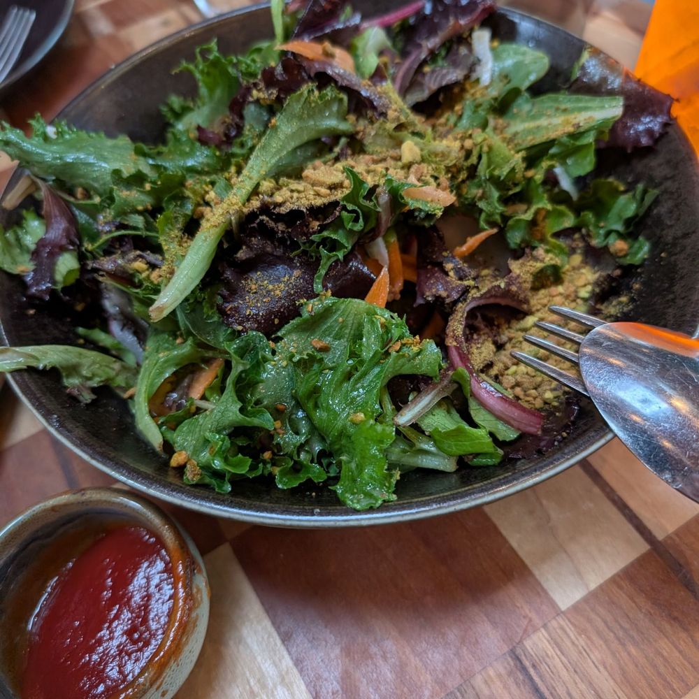 Twelvemonth - Twelvemonth Salad GF $14 / $20 the littlest greens, shaved crudité, lemon shallot vinaigrette, savory crumble - Vegan Near Me - Burlingame, California Twelvemonth - Twelvemonth Salad GF $14 / $20 the littlest greens, shaved crudité, lemon shallot vinaigrette, savory crumble - Vegan Near Me - Burlingame, California