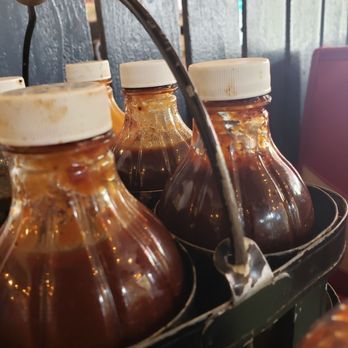 Dixie Grill - Caked on BBQ sauce on and under lids. - Southern Near Me - Aiea, Hawaii