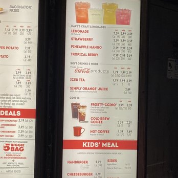 Wendy's - Menu , Drinks - Burgers Near Me - Daly City, California Wendy's - Menu , Drinks - Burgers Near Me - Daly City, California