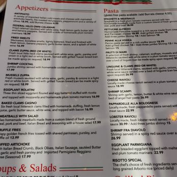 Anthony's Authentic Italian Cuisine - Menu - Bars Near Me - Providence, Rhode Island