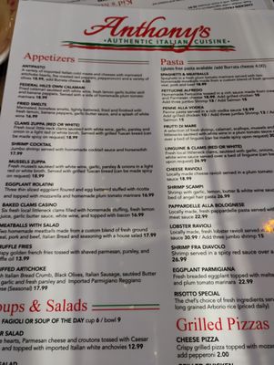 Menu photo 5 Anthony's Authentic Italian Cuisine Providence, RI