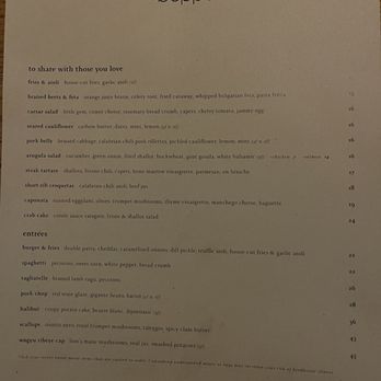 Beppe - Menu January 2024 - New American Near Me - Royal Oak, Michigan