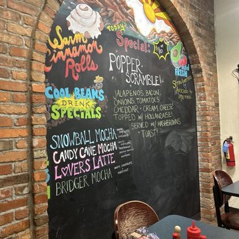 Main Street Overeasy - clever wall menu - Breakfast & Brunch Near Me - Bozeman, Montana