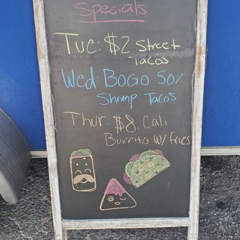 Poseidon's Playground - a chalk board with a chalk drawing on it - Food Trucks Near Me - North Charleston, South Carolina
