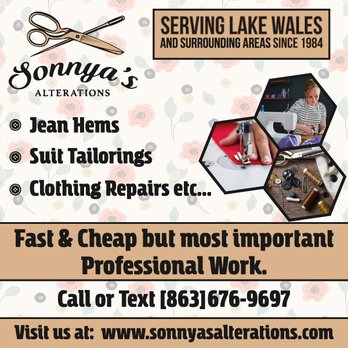 Sonnya Alterations - Sewing & Alterations Near Me - Lake Wales, Florida Sonnya Alterations - Sewing & Alterations Near Me - Lake Wales, Florida