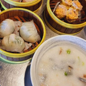 Triumph Valley - Sui Mai, har gow, Century egg & pork congee. - Dim Sum Near Me - Renton, Washington Triumph Valley - Sui Mai, har gow, Century egg & pork congee. - Dim Sum Near Me - Renton, Washington