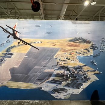 Pearl Harbor Aviation Museum - Artistic View of Ford Island prior to the attack - Museums Near Me - Honolulu, Hawaii