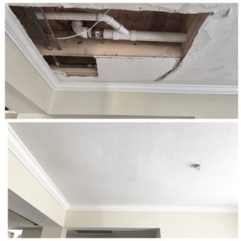 Repaired A Drywall Hole Installed Drywall Tape And Bed