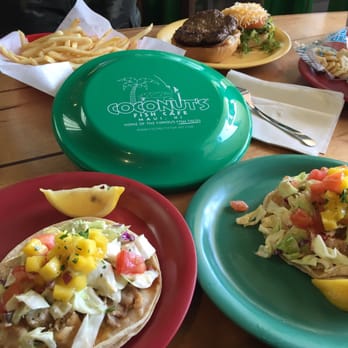Coconuts Fish Cafe - Fish tacos, burger and fries with a collector Frisbee! - Seafood Near Me - Kihei, Hawaii
