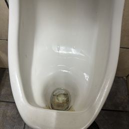 the inside of a urinal