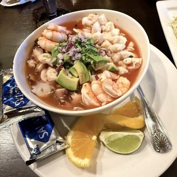 Los Compadres - Coctel de Camaron, Pulpo y Pescado (shrimp/octopus/shrimp cocktail) - Mexican Near Me - Long Beach, California Los Compadres - Coctel de Camaron, Pulpo y Pescado (shrimp/octopus/shrimp cocktail) - Mexican Near Me - Long Beach, California