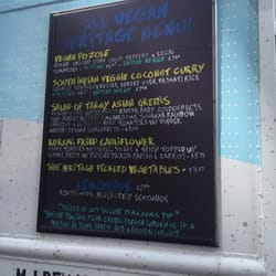 Heritage Truck Catering Company - Their menu at the Vegan Food Truck Festival