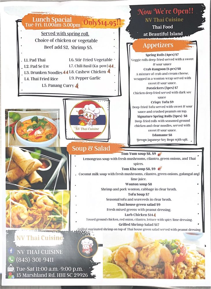 NV THAI CUISINE 15 Marshland Rd, Hilton Head Island, South Carolina