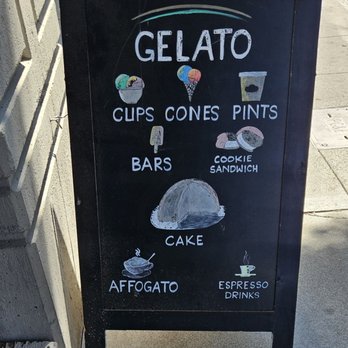 Philmore Creamery - Gelato sandwich board out front - Gelato Near Me - San Francisco, California