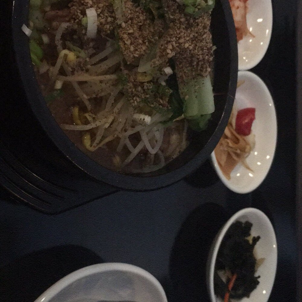 Seoulicious - Pork bone soup and three pathetic looking sides. - Korean Near Me - Toronto, Ontario Seoulicious - Pork bone soup and three pathetic looking sides. - Korean Near Me - Toronto, Ontario
