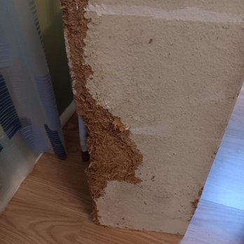 Sierra Home Inspections - Underneath bathroom sink. Extensive rodent chewing. - Home Inspectors Near Me Sierra Home Inspections - Underneath bathroom sink. Extensive rodent chewing. - Home Inspectors Near Me