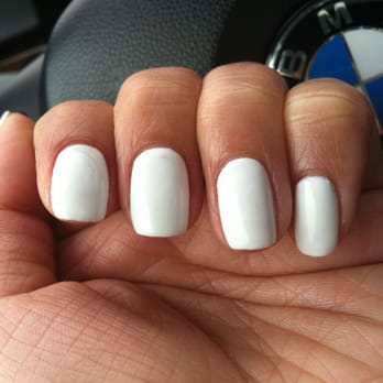 Femimacus Nails - White shellac manicure by Kim. - Nail Salons Near Me - Oakland, California
