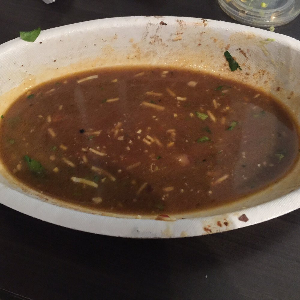Look at the freaking bean sauce as they don't drain it well rushing to make my order (this didn't have any dressing in it) Look at the freaking bean sauce as they don't drain it well rushing to make my order (this didn't have any dressing in it)