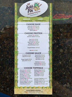 Menu photo 3 Poke Fin Cocoa Beach, FL