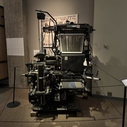 Washington State History Museum - Hot metal Inter type printing press from early 20th century, in use until the late 1970s