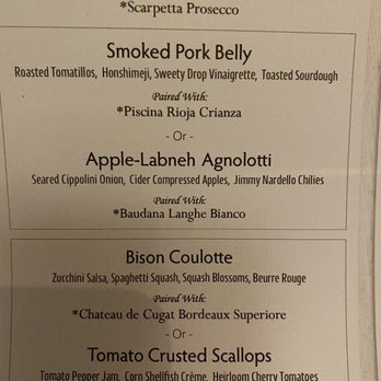 Abejas - Sample prefix menu - New American Near Me - Golden, Colorado
