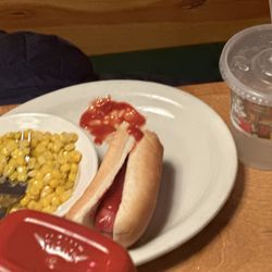 Texas Roadhouse - I asked if the hotdogs were red. My server said no. It was red.