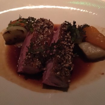 Spruce - Peppercorn crusted duck. - American Near Me - San Francisco, California Spruce - Peppercorn crusted duck. - American Near Me - San Francisco, California